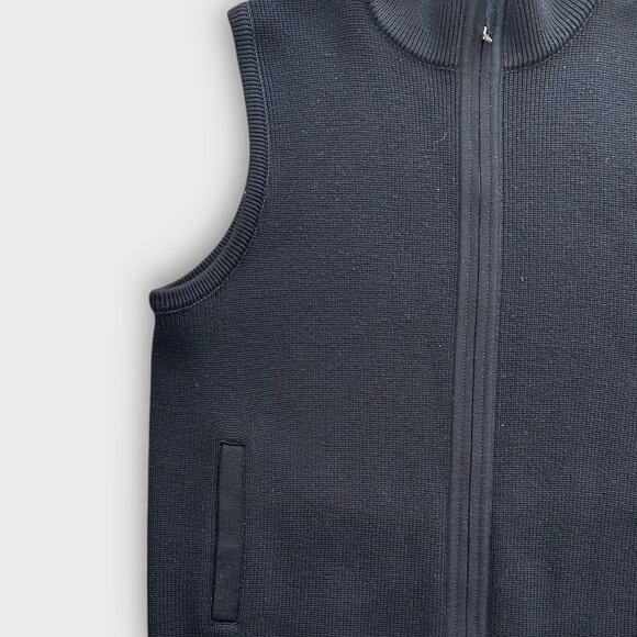 Vintage St. Croix 100% Wool Zip Front Sweater Vest Black Made in USA Mens Medium - Picture 4 of 8